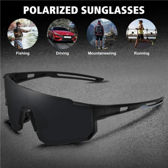 Polarized Sports Sunglasses Men Women UV400 Fishing Cycling Driving Outdoor - Picture 6 of 7
